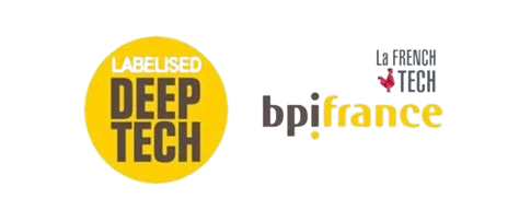 DeepTech label, Bpifrance and La French Tech logos